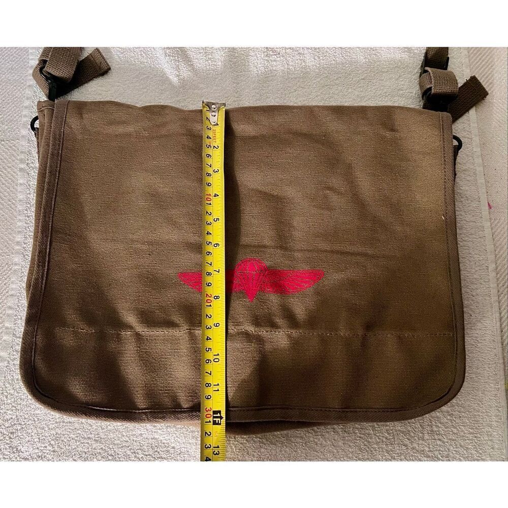 Rothco Israeli Military Paratrooper Emblem Canvas Shoulder Messenger Bag NWOT - Picture 13 of 14